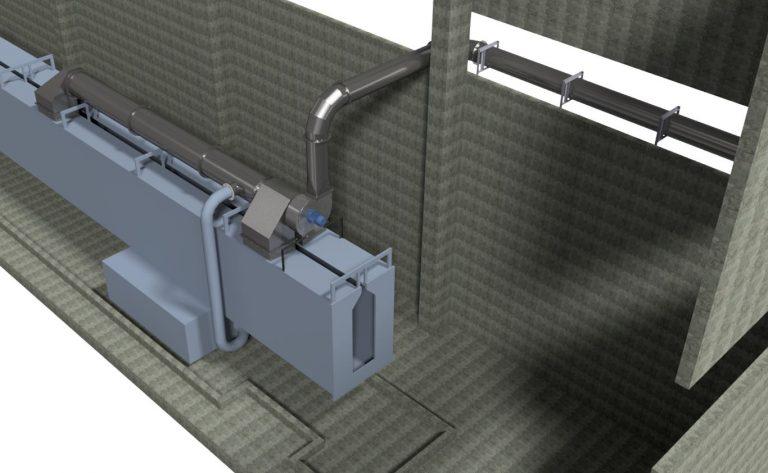Projeto de Exaustão para Cabine de Limpeza de Peças com banho de Fosfato de Ferro